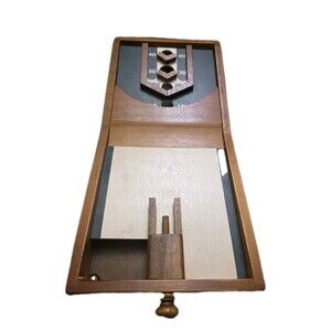 Desktop Skee Ball Game Portable Wooden W/ 1 Metal Ball No Box Billiard Table Top